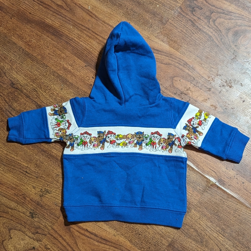 Paw Patrol Newborn Hooded Sweatshirt Deadstock Gen 1 Nickelodeon Pattern EUC - Picture 2 of 6